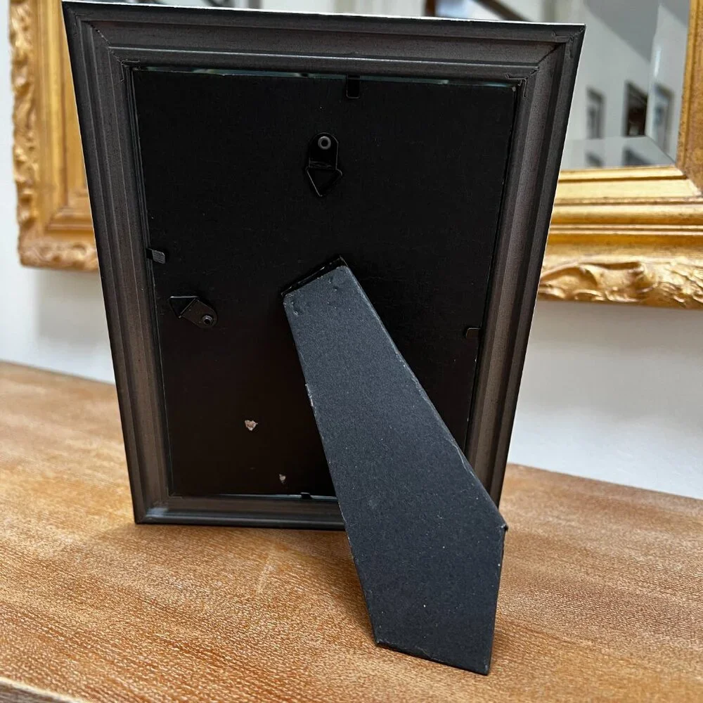 (6) Picture Frame Table Wedding Numbers | Leopard | Black and Silver